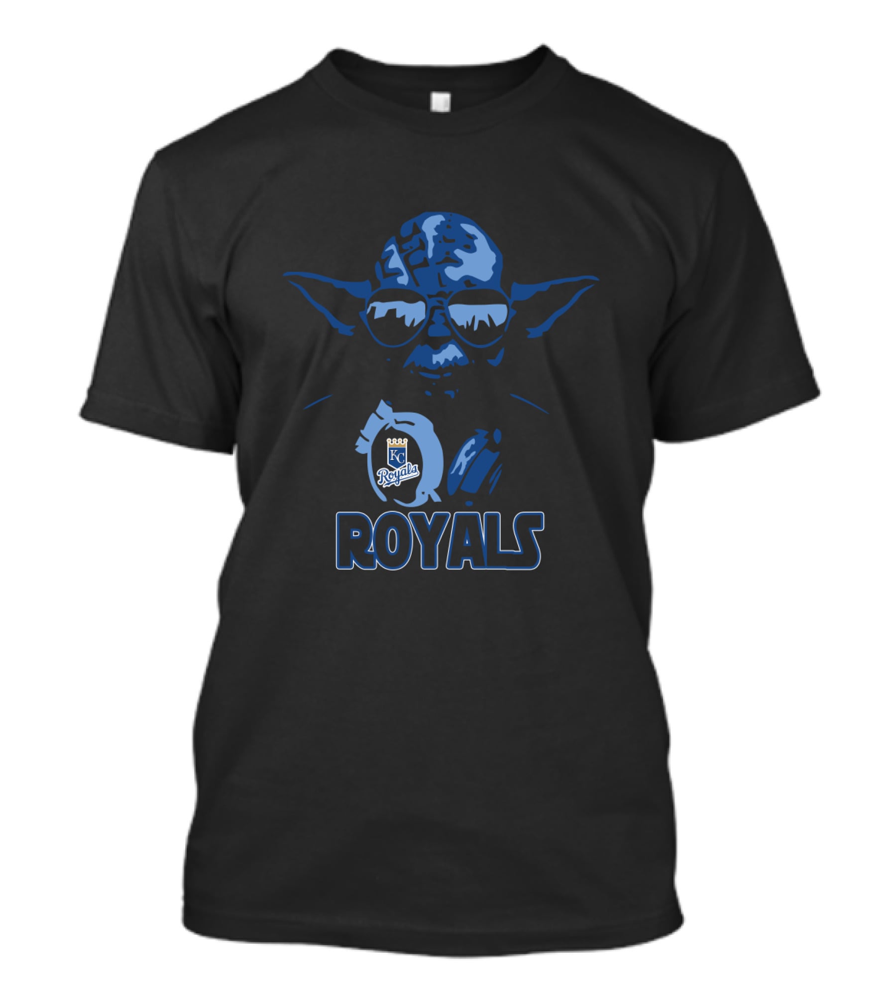 Yoda Royals Kansas City Crossover Star Wars Baseball Fans T-Shirt