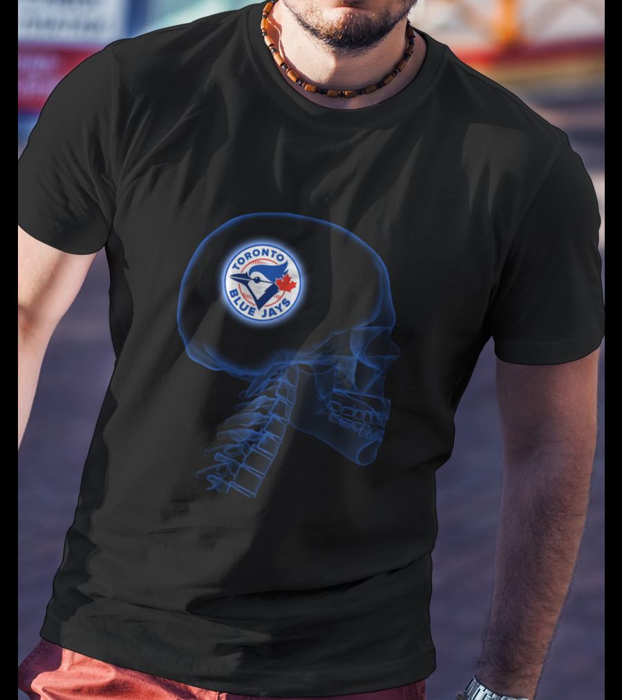 Toronto Blue Jays Skull Brain Halloween T-Shirt