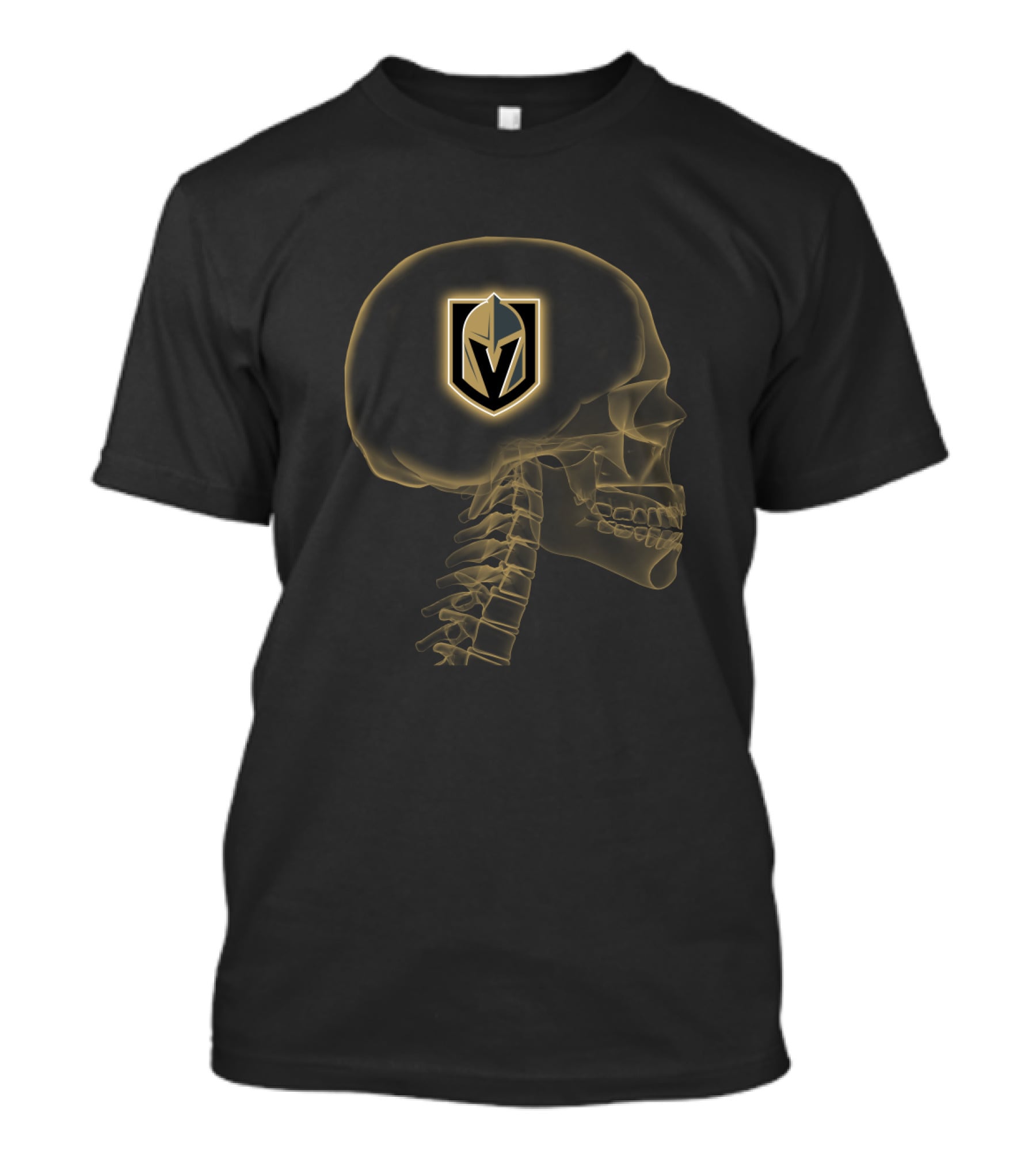 Vegas Golden Knights Skull Brain Halloween T-Shirt