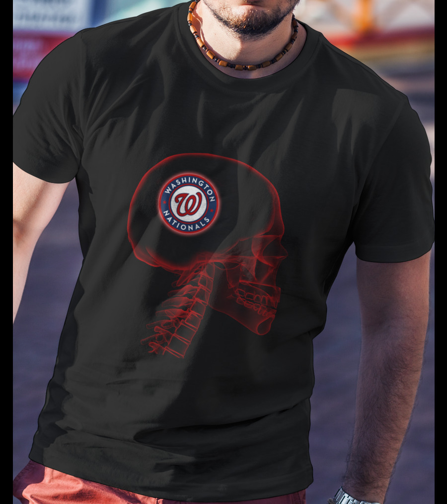 Washington Nationals Brain Skull Halloween T-Shirt