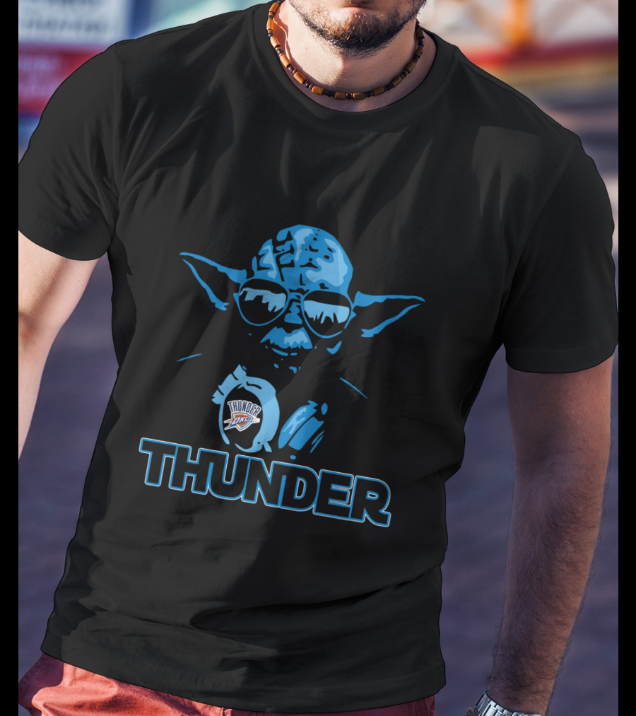 Yoda Thunder Oklahoma City Star Wars Crossover T-Shirt