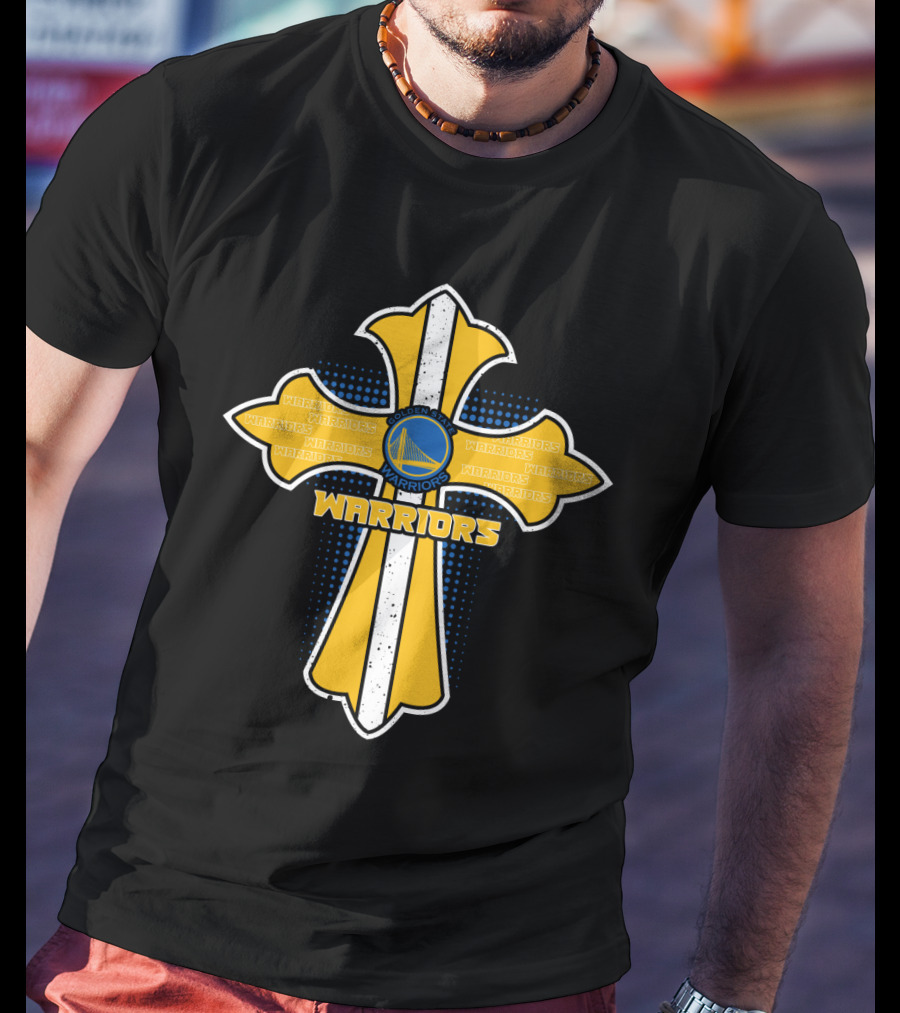 Golden State Warriors Logo On Cross T-Shirt