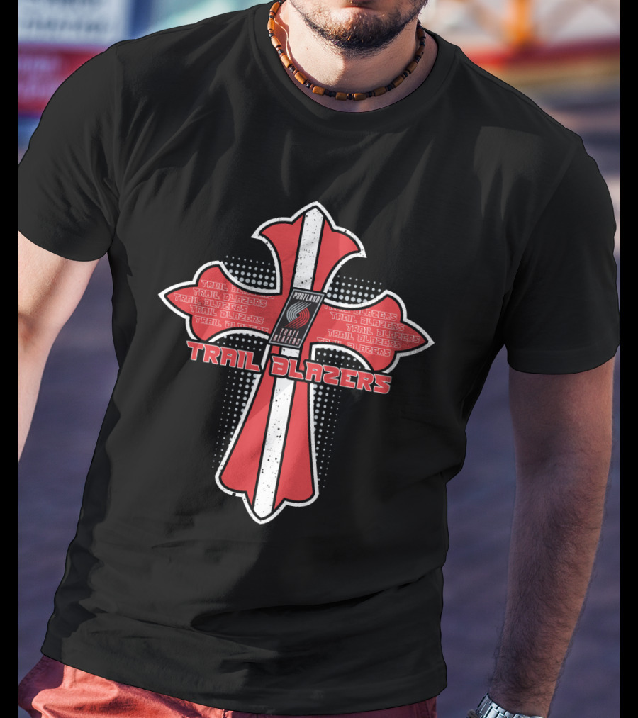 Trail Blazers Portland Cross Iconic Symbol T-Shirt