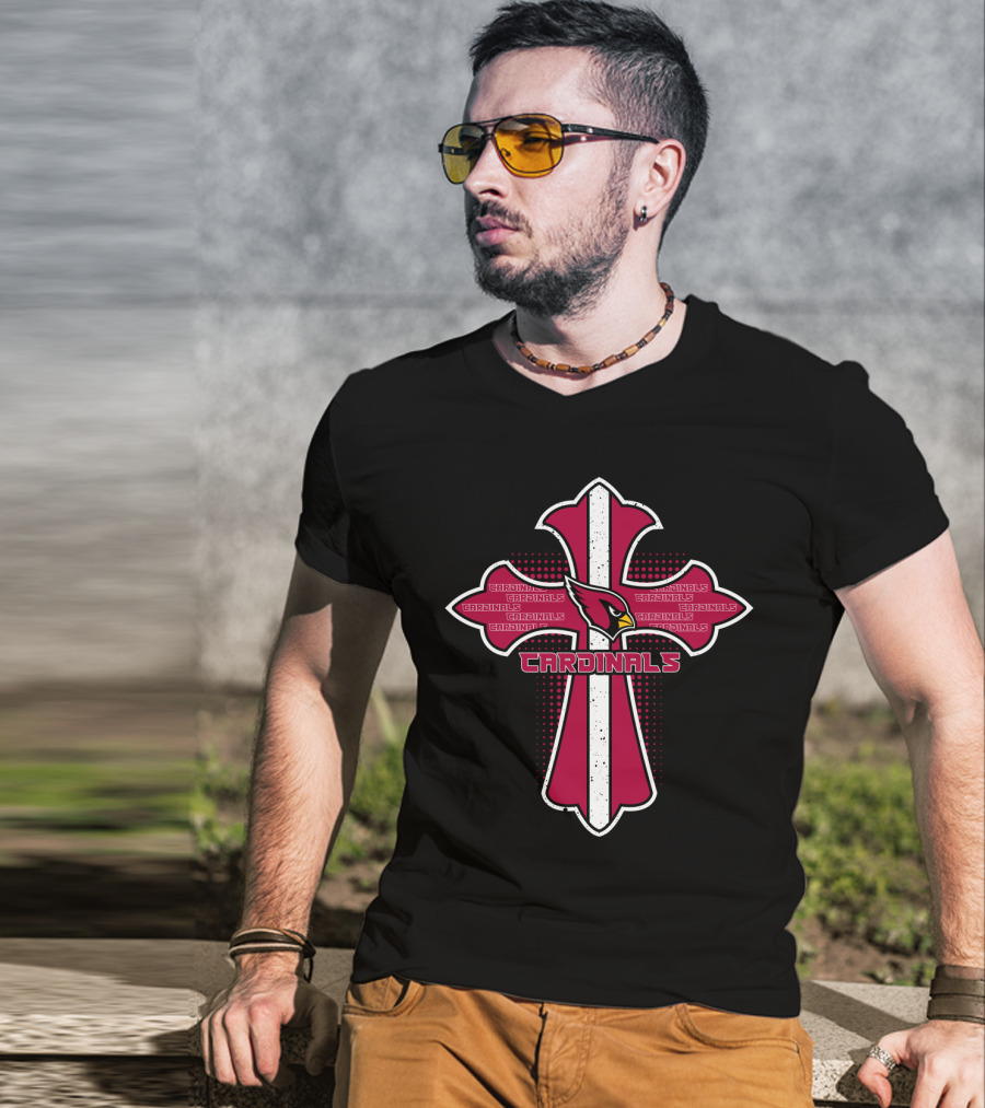 Cardinals Cross For Jesus And Arizona Cardinals Fans T-Shirt