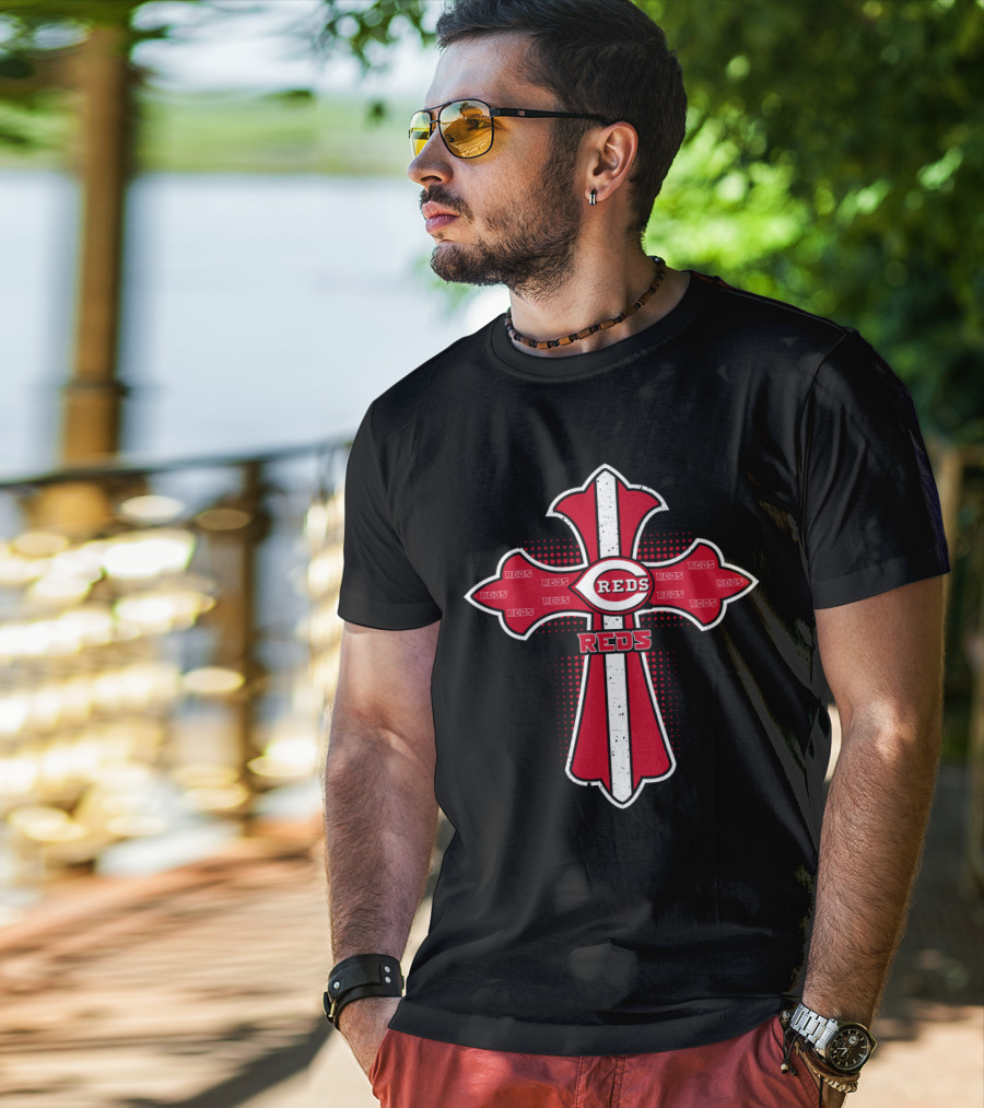 Cross Featuring Reds Cincinnati Mashup T-Shirt
