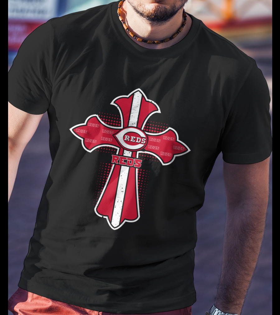 Cross Featuring Reds Cincinnati Mashup T-Shirt