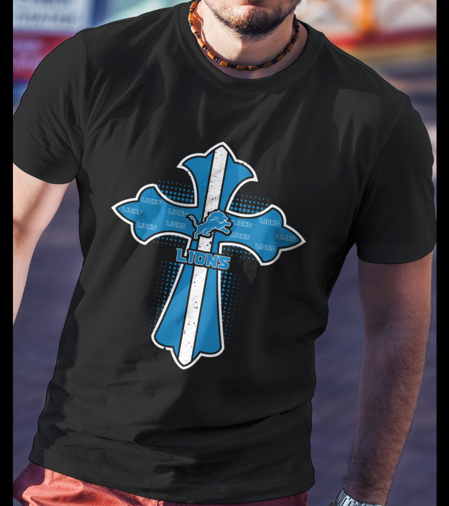 Lions Cross For Jesus And Detroit Fans T-Shirt