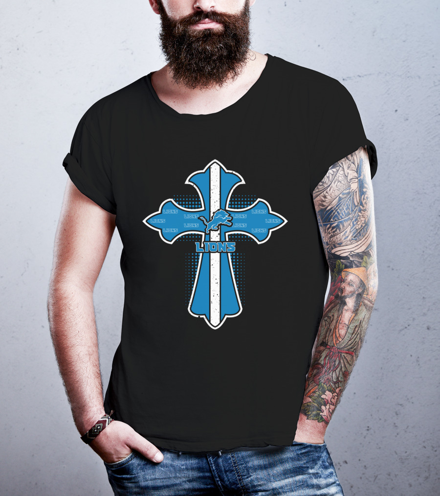Lions Cross For Jesus And Detroit Fans T-Shirt