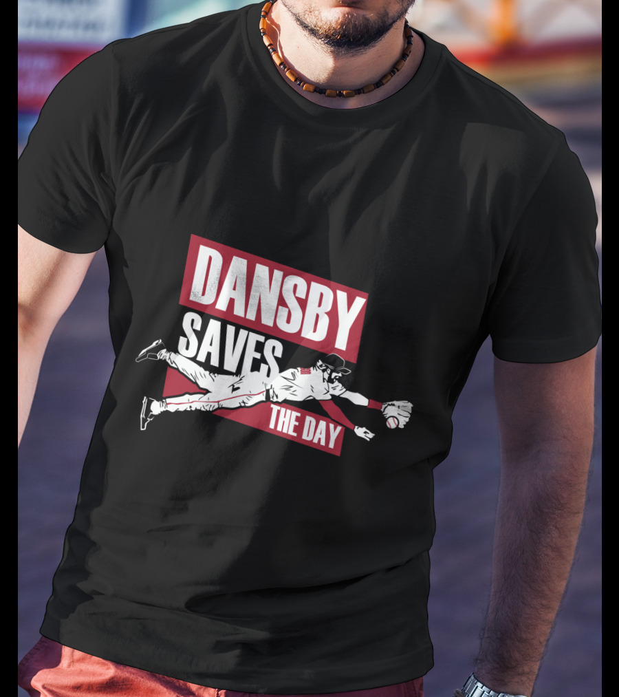 Dansby Saves The Day Baseball Dive Action T-Shirt
