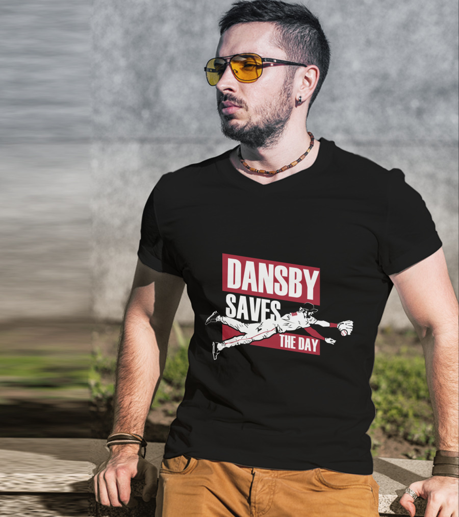 Dansby Saves The Day Baseball Dive Action T-Shirt