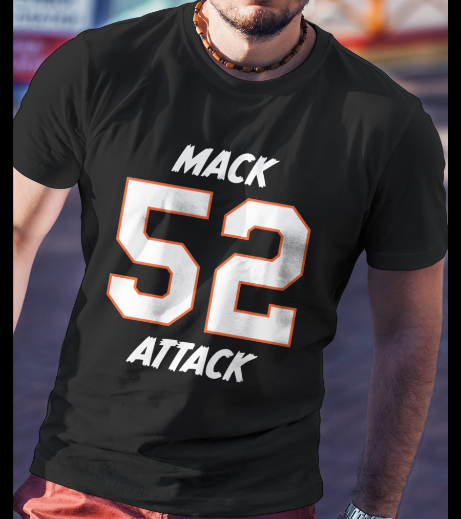 Mack Attack 52 Football Chicago Player Fan Gear T-Shirt
