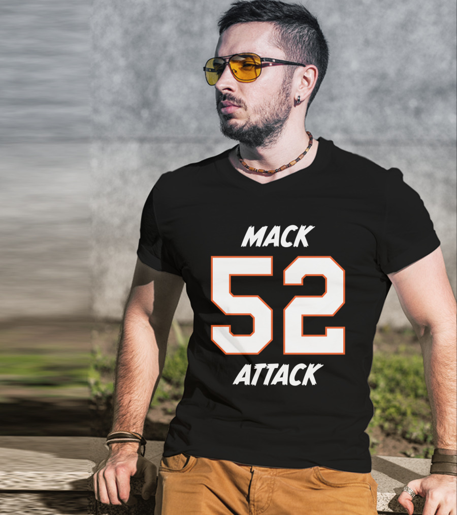 Mack Attack 52 Football Chicago Player Fan Gear T-Shirt