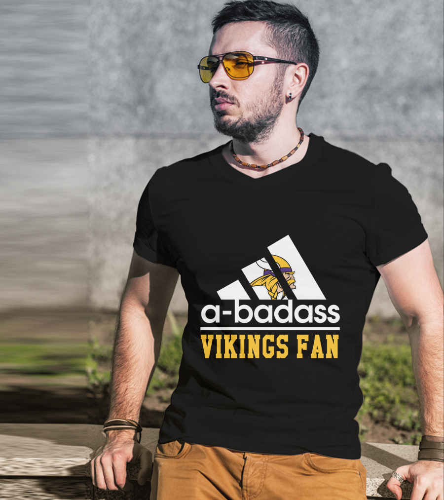 A-Badass Vikings Fan Minnesota Cool For Fans T-Shirt