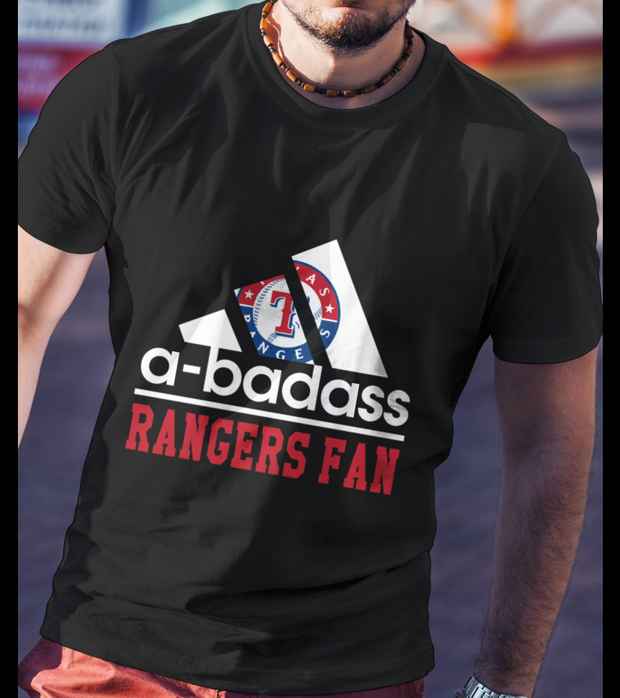 A-Badass Texas Rangers Fan Baseball T-Shirt