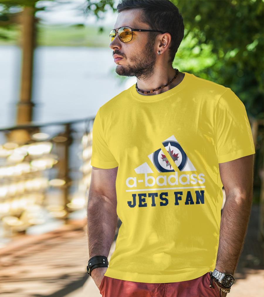 Jets Fan A-Badass Winnipeg Logo Cool T-Shirt