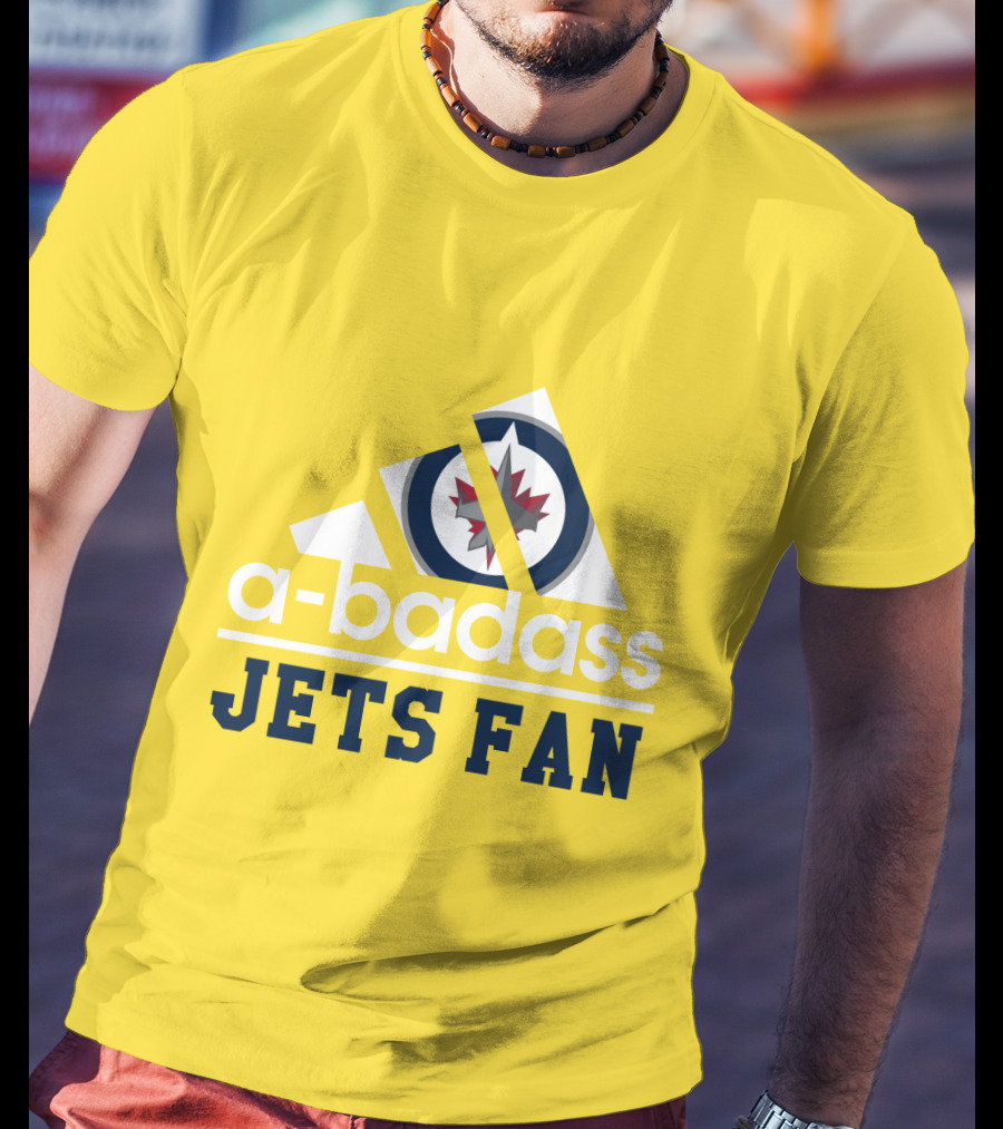 Jets Fan A-Badass Winnipeg Logo Cool T-Shirt
