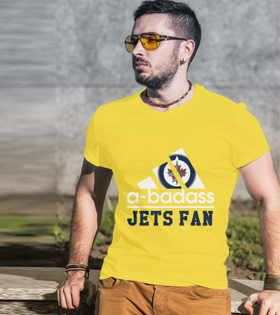 Jets Fan A-Badass Winnipeg Logo Cool T-Shirt