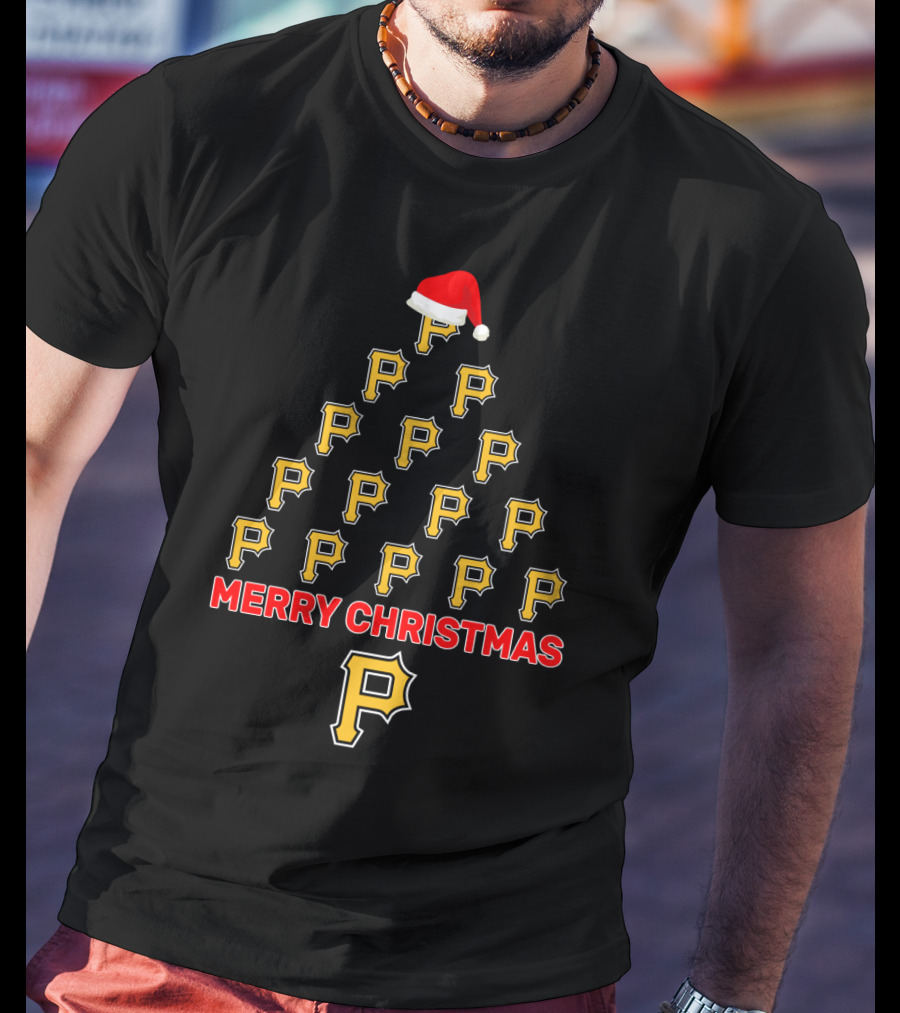 Merry Christmas Pittsburgh Pirates Fans Tree T-Shirt