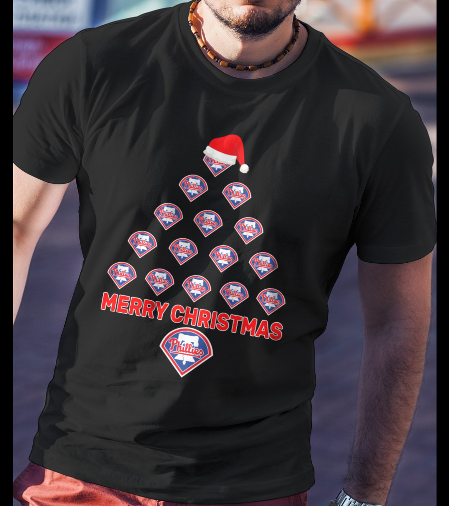 Merry Christmas Philadelphia Phillies Tree T-Shirt