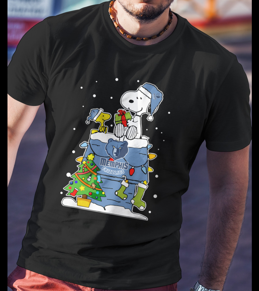Memphis Grizzlies Snoopy Christmas Cheer T-Shirt