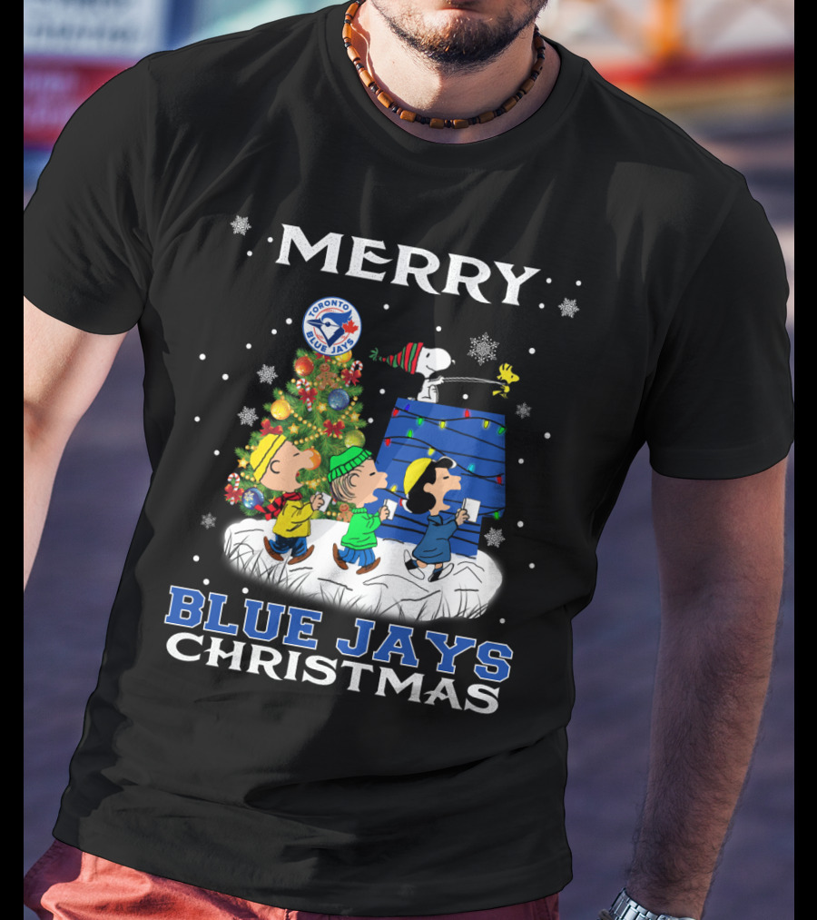 Merry Toronto Blue Jays Christmas Snoopy Fans T-Shirt
