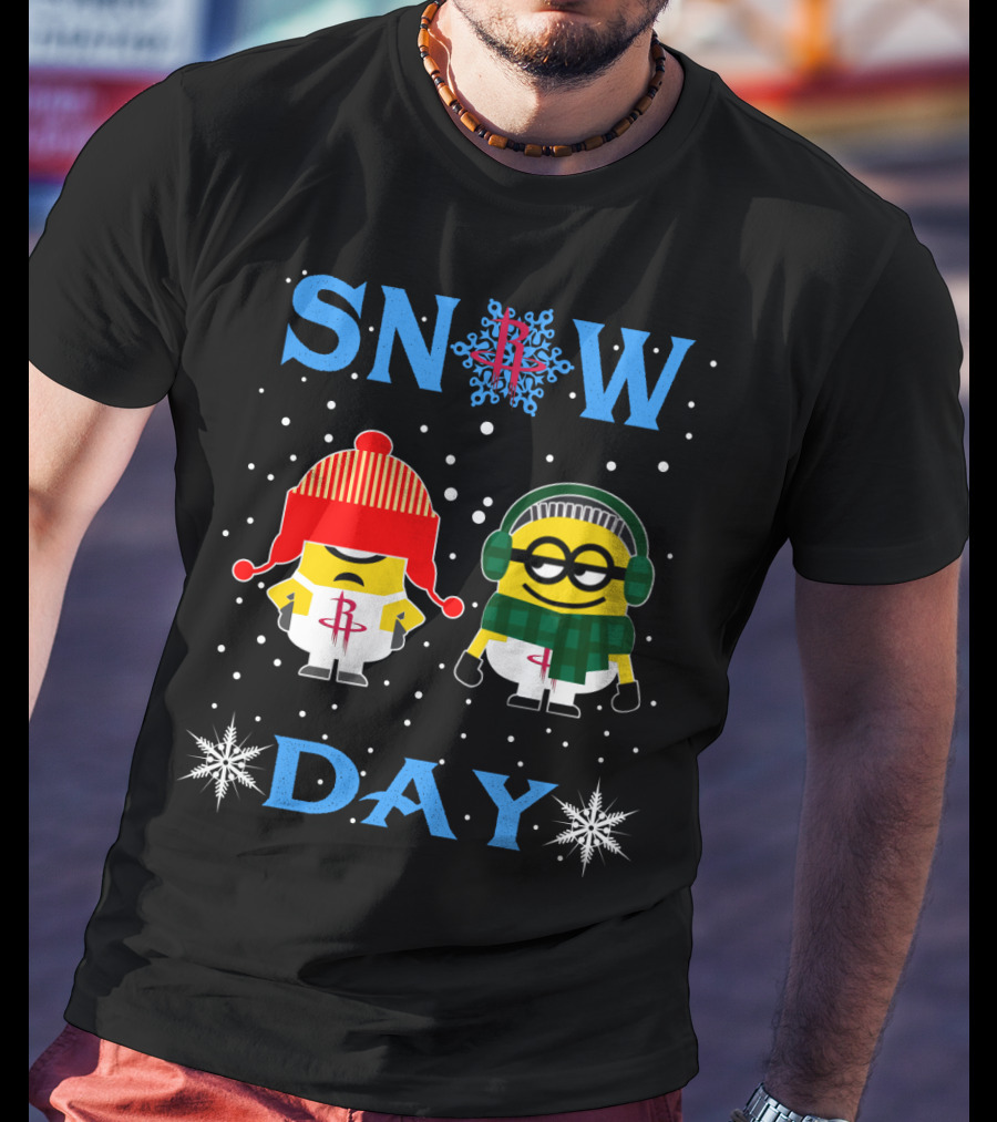 Snow Day Houston Rockets Minion Fans T-Shirt