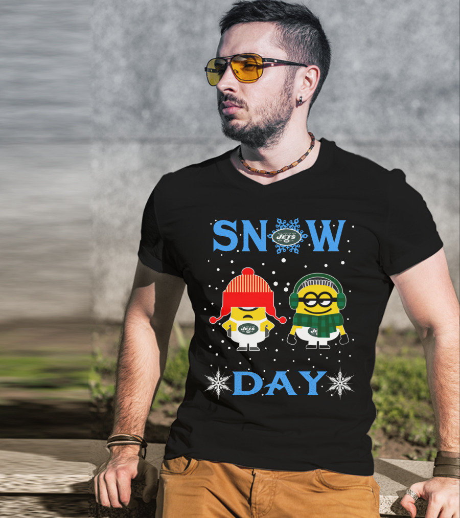 Snow Day New York Jets Minion Fans T-Shirt