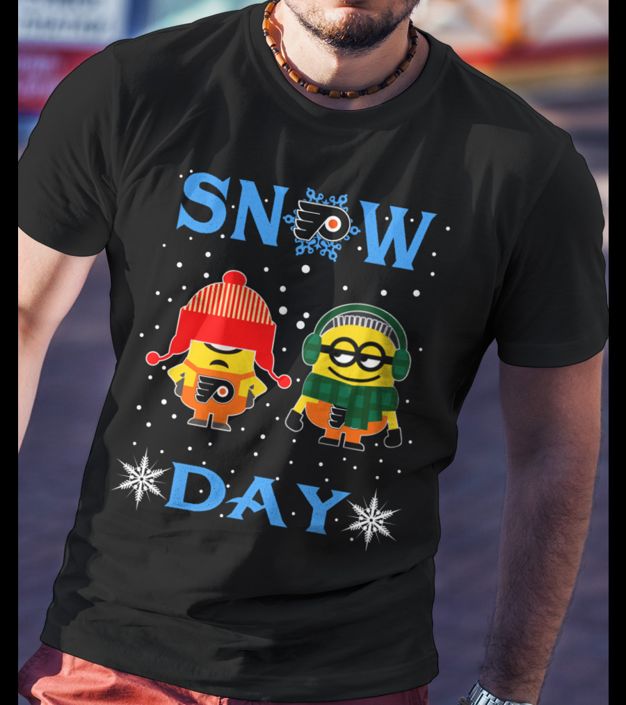 Philadelphia Flyers Minion Snow Day T-Shirt