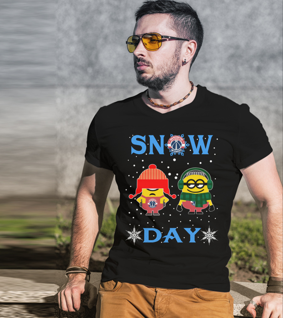 Washington Wizards Minions Snow Day Celebration T-Shirt