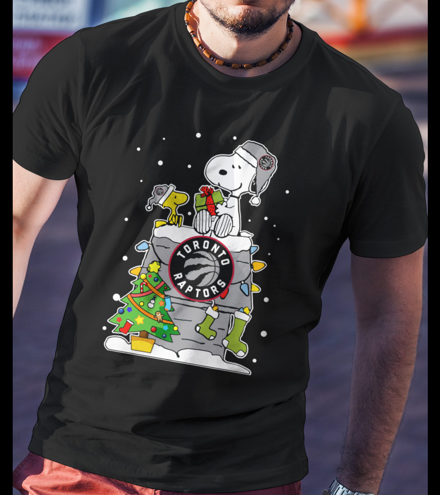 Toronto Raptors Snoopy Holiday Christmas Fans T-Shirt