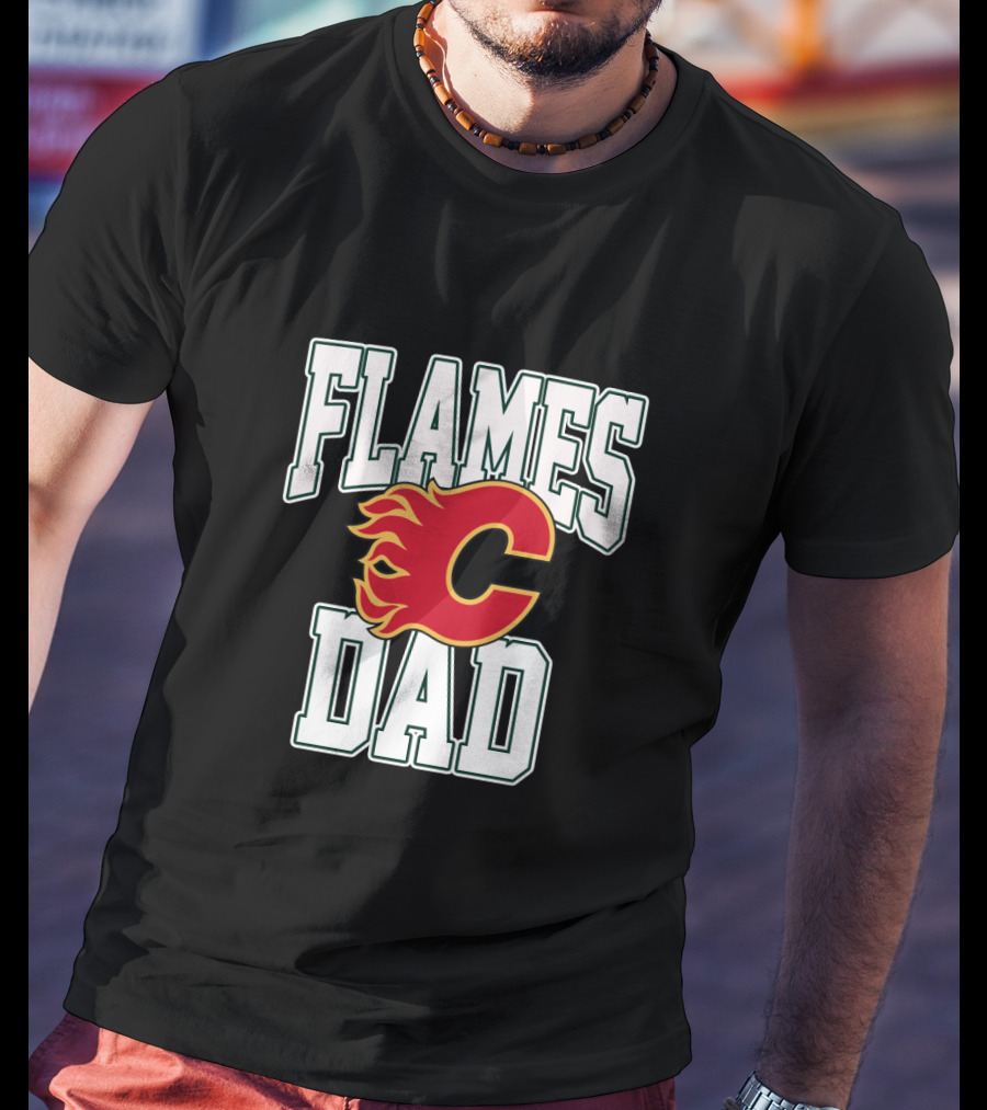 Calgary Flames Dad Hockey T-Shirt