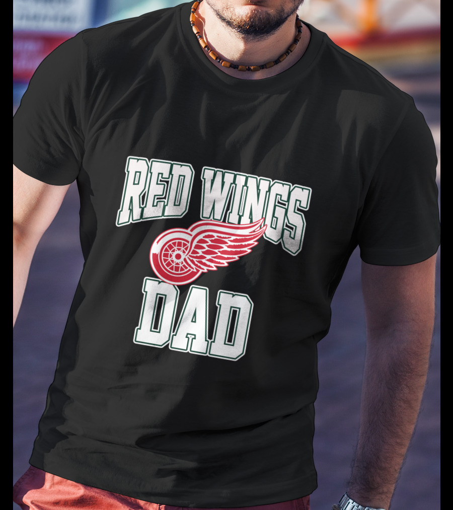 Red Wings Dad Detroit Iconic Hockey T-Shirt