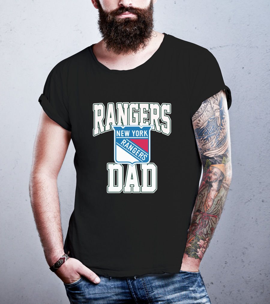 New York Rangers Dad Fan Gear With Team T-Shirt