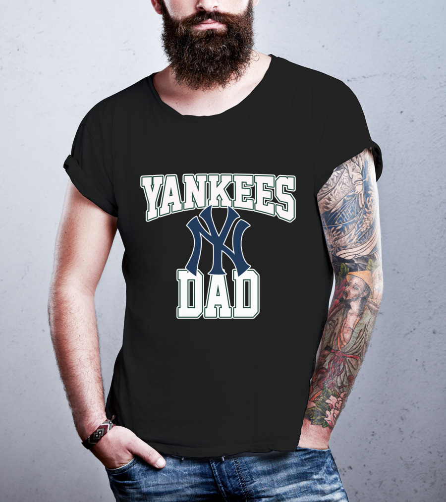 Yankees Dad New York Yankees Fan Apparel Iconic Dad Champion T-Shirt