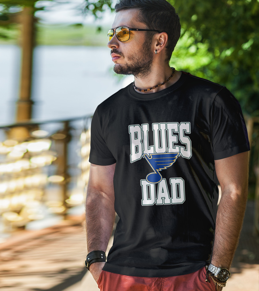 Blues Dad St Louis Hockey Team T-Shirt