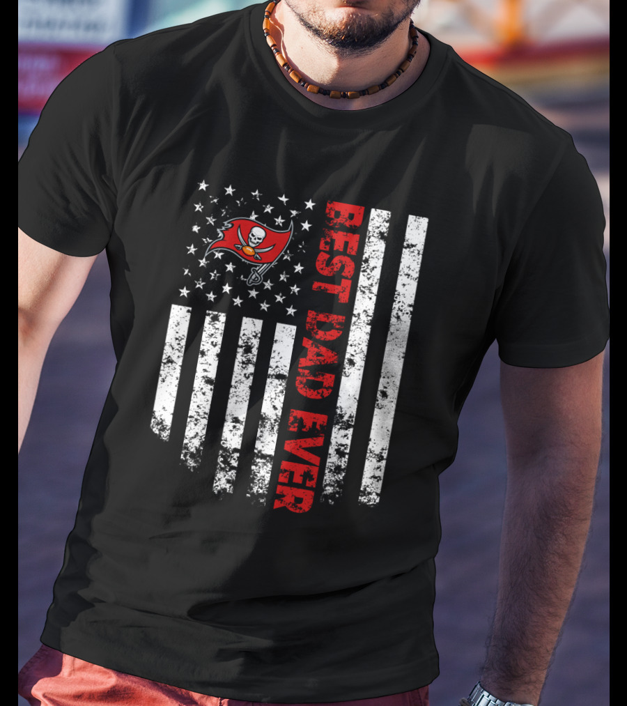 Tampa Bay Buccaneers Flag Best Dad Ever T-Shirt