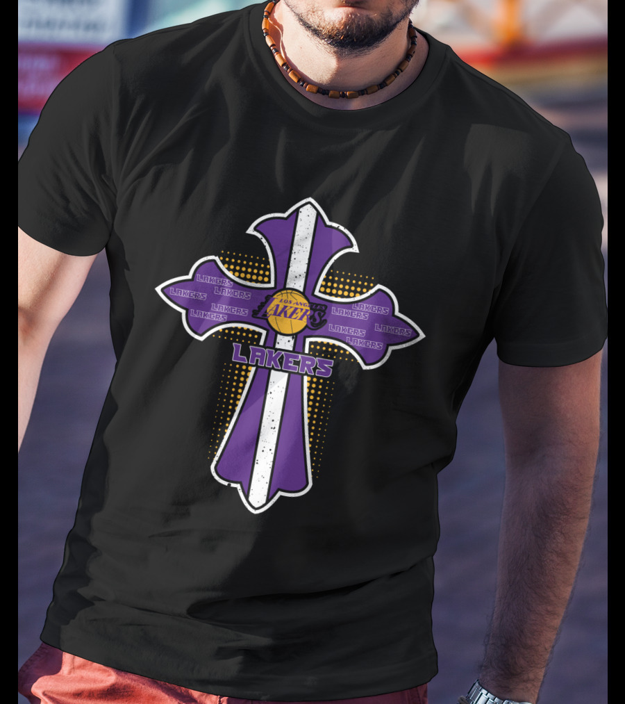 Los Angeles Lakers Cross For Jesus Fans T-Shirt