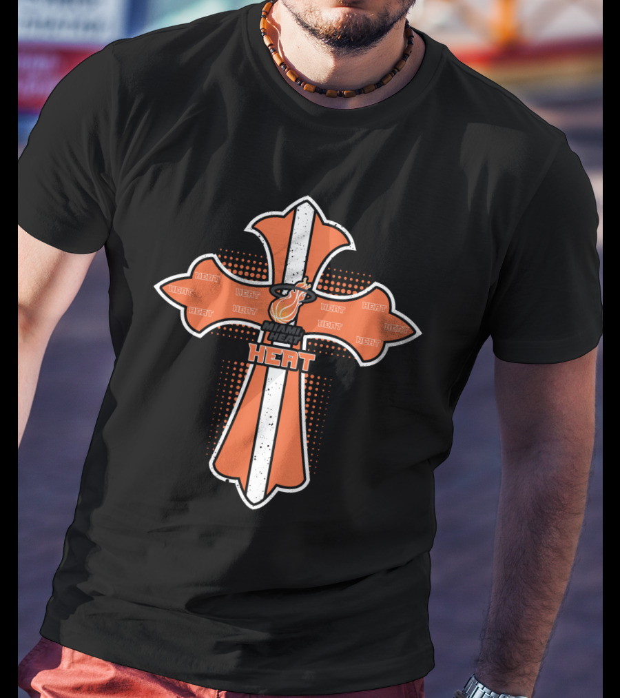 Miami Heat Fans Cross With Heat T-Shirt