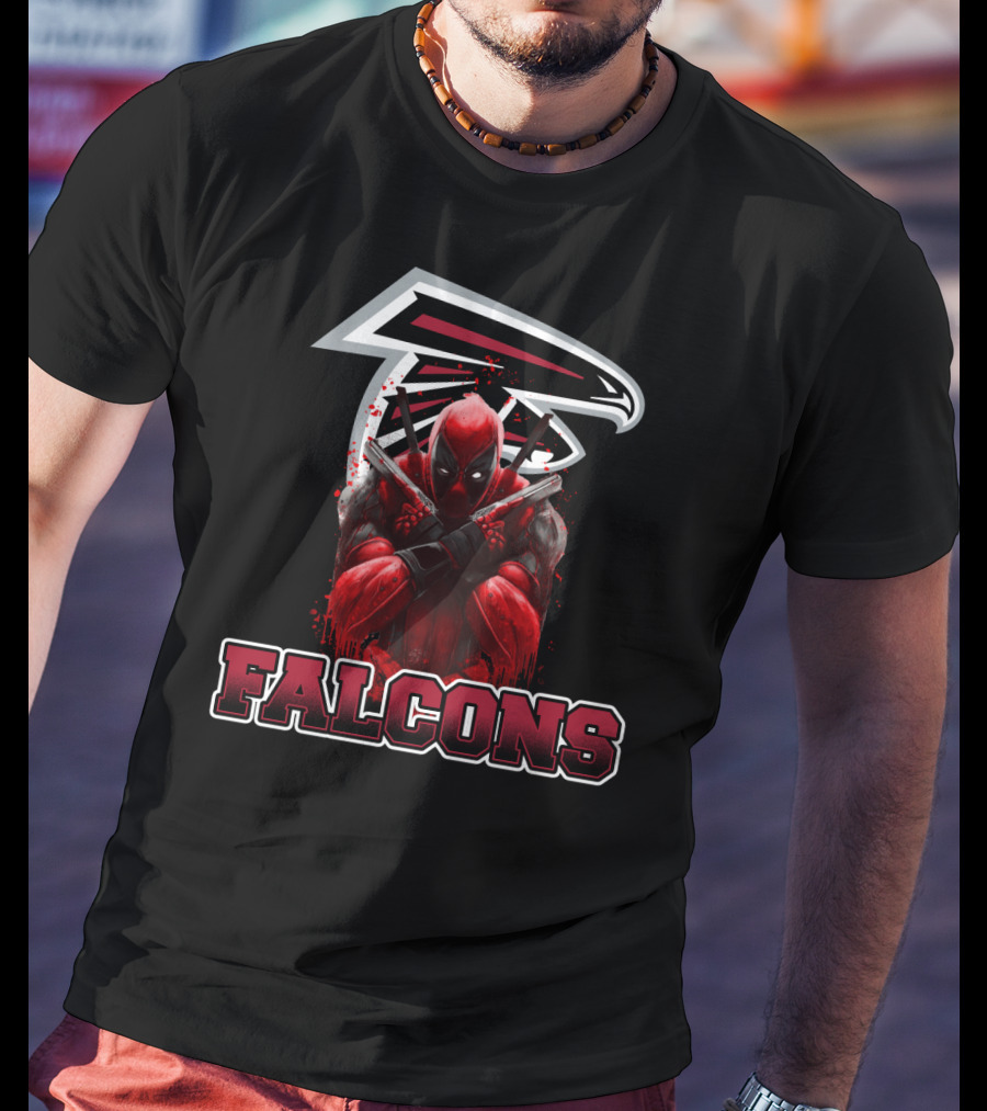 Deadpool Atlanta Falcons Crossover T-Shirt