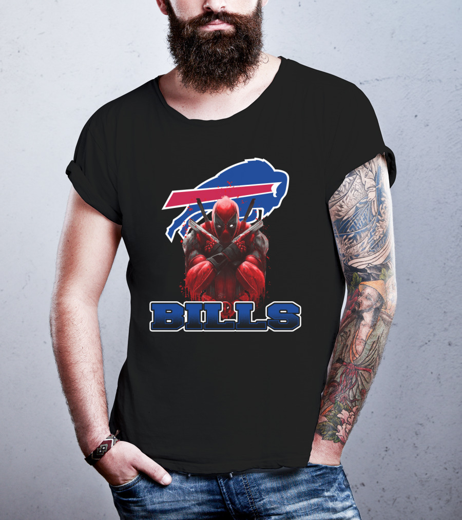 Buffalo Bills Deadpool Crossover Fans Unite T-Shirt