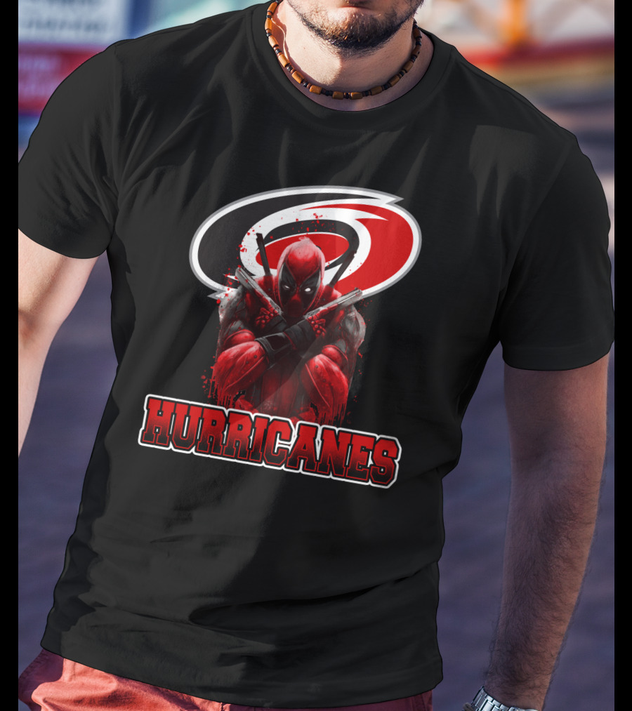 Carolina Hurricanes Deadpool Crossover Fan T-Shirt