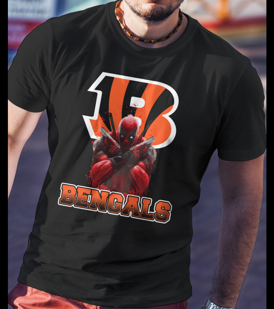Bengals Deadpool Crossover Cincinnati Fans T-Shirt