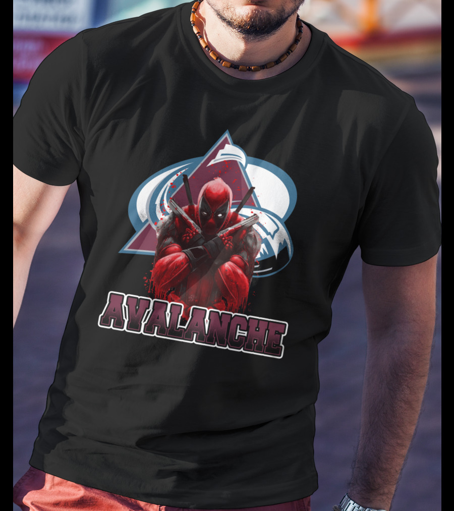 Avalanche Marvel Crossover With Deadpool Colorado Sports Fans T-Shirt