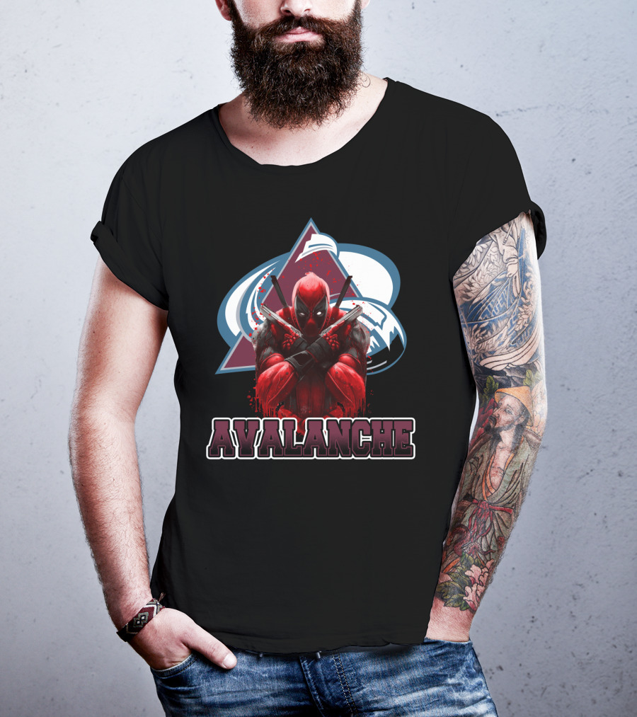 Avalanche Marvel Crossover With Deadpool Colorado Sports Fans T-Shirt