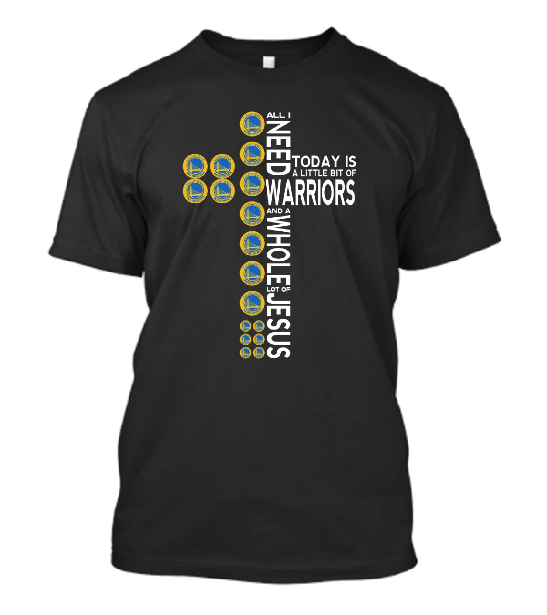 Golden State Warriors Logos Crossed With Need For Jesus Today T-Shirt