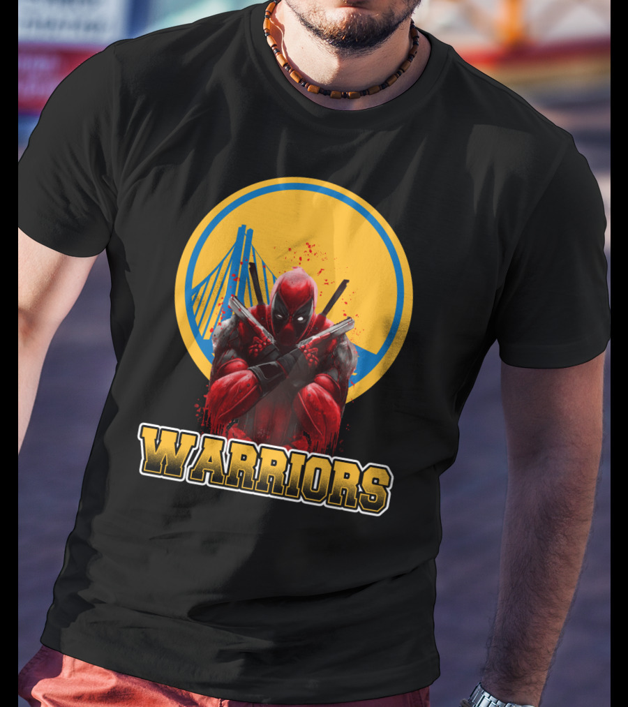 Warriors Deadpool Fans Crossover With Golden State T-Shirt
