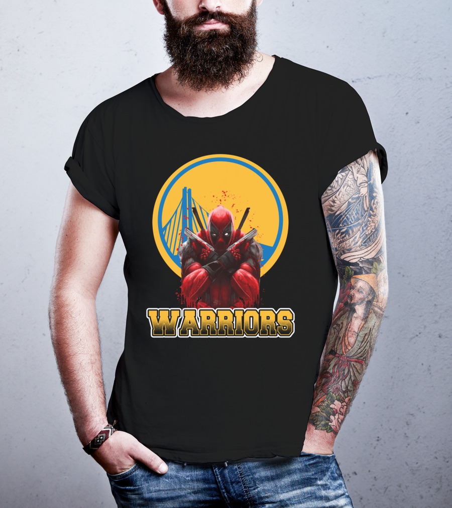 Warriors Deadpool Fans Crossover With Golden State T-Shirt