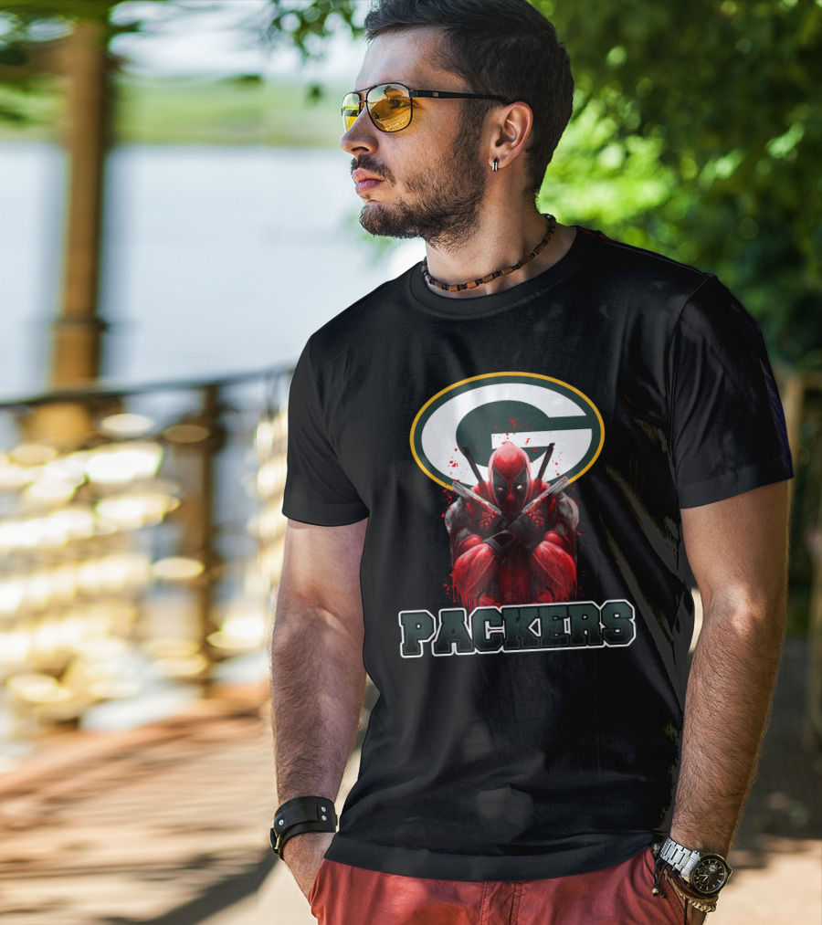 Green Bay Packers Deadpool Crossover Fan Merchandise T-Shirt