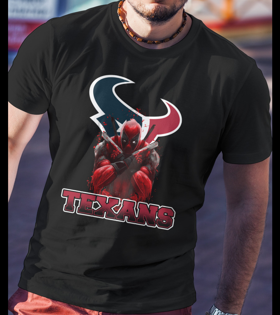 Texans Deadpool Crossover Featuring Houston NFL T-Shirt