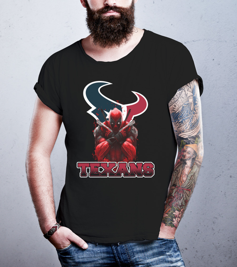Texans Deadpool Crossover Featuring Houston NFL T-Shirt